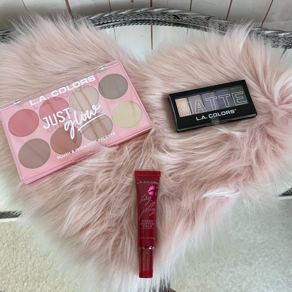 L.A. Colors Just Glow Blush & Highlight Palette - Pink